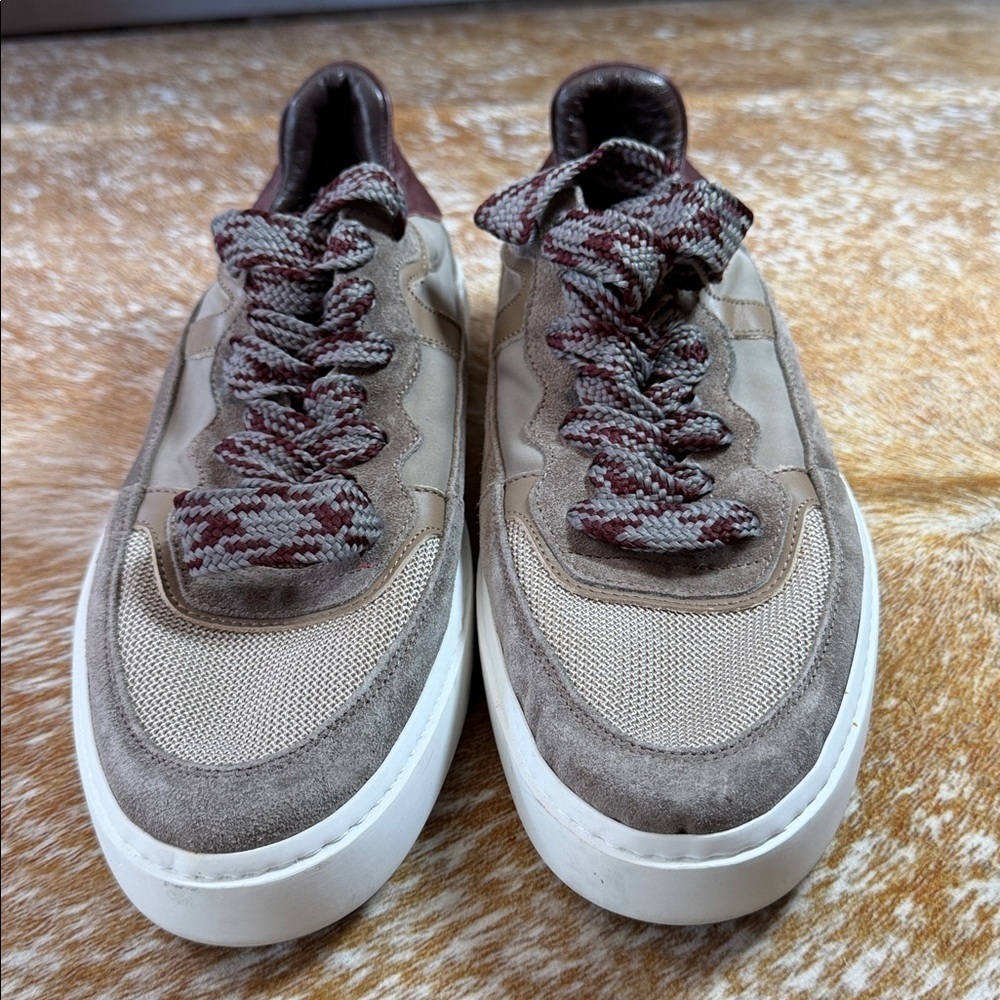 GOODMAN Sneakers EUC Men Brown Suede Leather Low Top Casual Laces Sz 9.5 Kicks - Picture 3 of 10